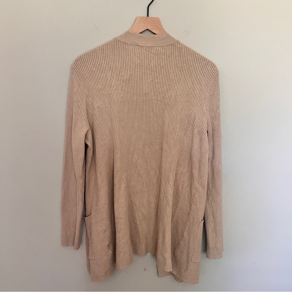 Whisper Knit by Louis Dell’Olio Tan Open Ribbed Cardigan - Medium - Picture 4 of 9